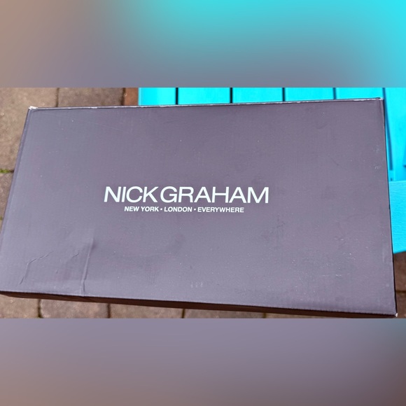 MENS NICK GRAHAM DYLAN ELASTIC LACE UP OXFORD DRESS SHOES - SIZE 10 NEW WITH BOX - Picture 10 of 12